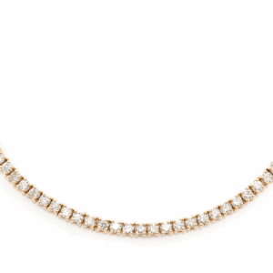 2pt Prong Set Tennis Necklace 14k Solid Gold 5.50ctw