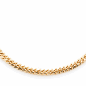 3.5MM Miami Cuban 14k Solid Gold Chain