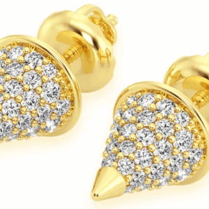 Bullet Point Diamond Earrings 14k Solid Gold 0.70ctw