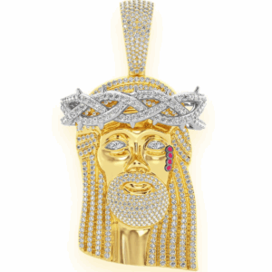 Jesus Of Nazareth Diamond Pendant 14k Solid Gold 9.25ctw