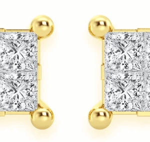 1.00ctw Quad Stud Diamond Earrings 14k Solid Gold