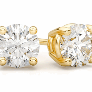 0.10ctw Solitaire Stud Diamond Earrings 14k Solid Gold