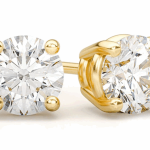 0.33ctw Solitaire Stud Diamond Earrings 14k Solid Gold