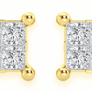 0.25ctw Quad Stud Diamond Earrings 14k Solid Gold
