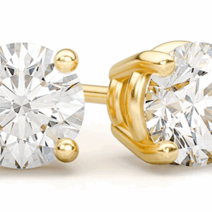 0.66ctw Solitaire Stud Diamond Earrings 14k Solid Gold