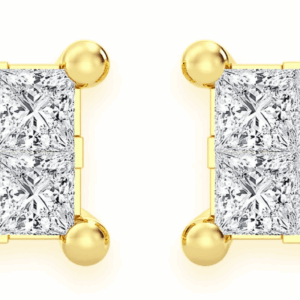 0.75ctw Quad Stud Diamond Earrings 14k Solid Gold