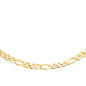 2.5MM Figaro Link 14k Solid Gold Chain