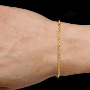 2.5MM Rope - 14k Solid Gold Bracelet