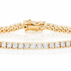 2pt Miracle Set Diamond Bracelet 14k Solid Gold 1.25ctw
