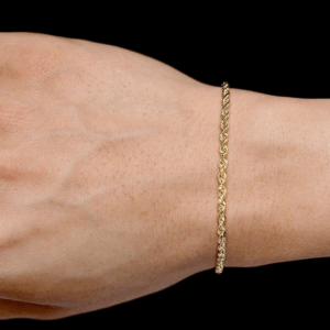 3MM Rope - 14k Solid Gold Bracelet