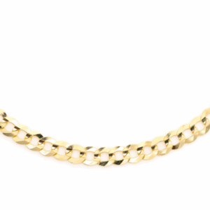 4.5MM Flat Curb Link 14k Solid Gold Chain
