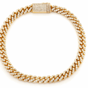 6MM Miami Cuban Diamond Bracelet 14k Solid Gold 4.25ctw