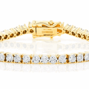 6pt Miracle Set Diamond Bracelet 14k Solid Gold 2.75ctw