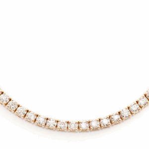 7pt prong set tennis necklace 14k 13.50ctw