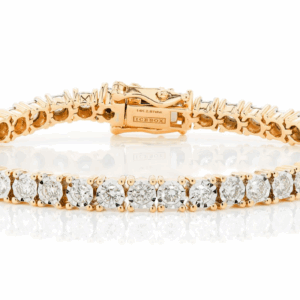 9pt Miracle Set Diamond Tennis Bracelet 14k Solid Gold 4.50ctw