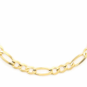 4.5MM Figaro Link 14k Solid Gold Chain