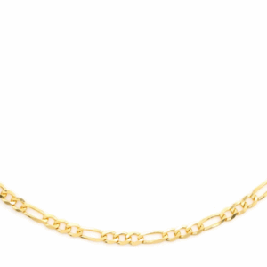 2MM Figaro Link 14k Solid Gold Chain