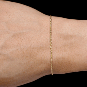 1.5MM Rope - 14k Solid Gold Bracelet