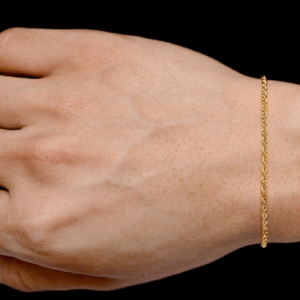 2MM Rope Bracelet 14k Solid Gold