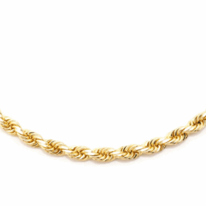 3.5MM Rope 14k Solid Gold Chain