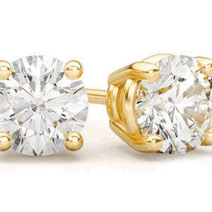 1.00ctw Solitaire Diamond Stud Earrings 14k Solid Gold